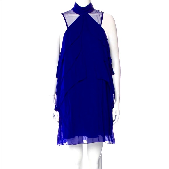 Nicole Miller Mock Neck Mini Dress - Picture 1 of 3